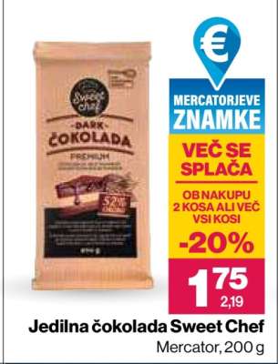 Jedilna čokolada Sweet Chef