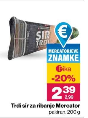 Trdi sir za ribanje Mercator