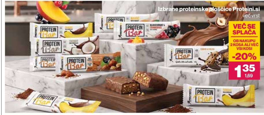 Izbrane proteinske ploščice Proteini.si
