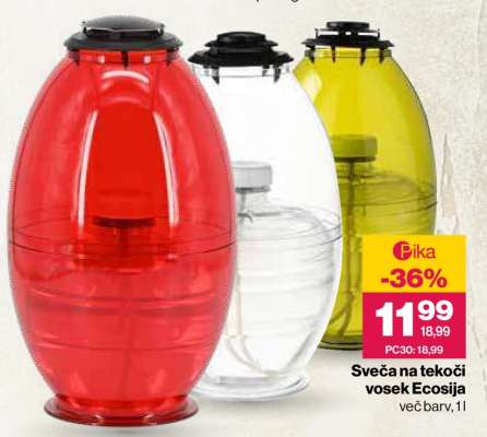 Sveča na tekoči vosek Ecosija