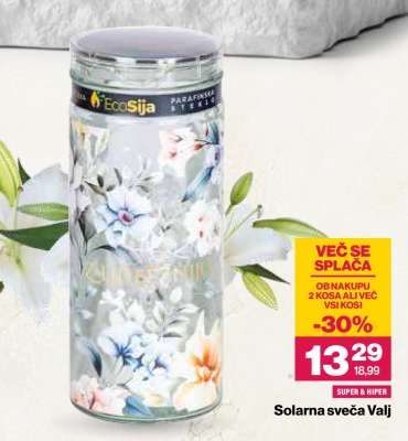 Solarna sveča Valj