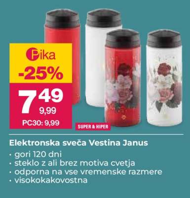 Elektronska sveča Vestina Janus