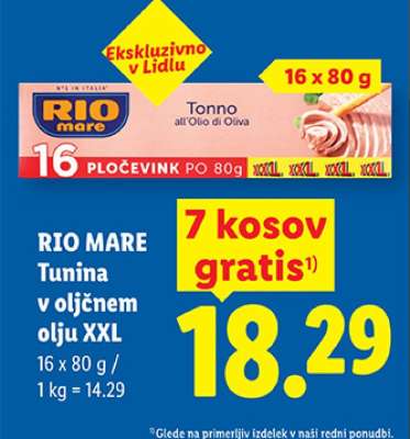 RIO MARE Tunina v oljčnem olju XXL