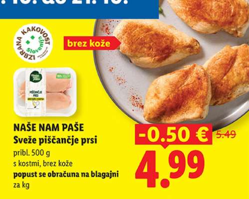 Naše nam paše Sveže piščančje prsi