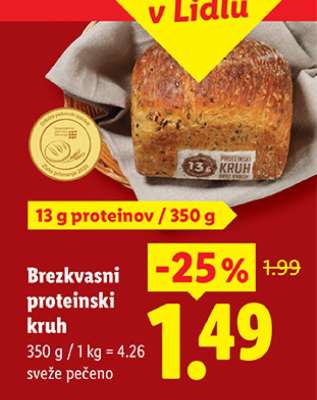 Brezkvasni proteinski kruh