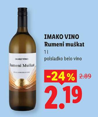 Imako vino Rumeni Muškat