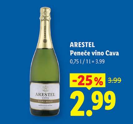 ARESTEL Peneče vino Cava