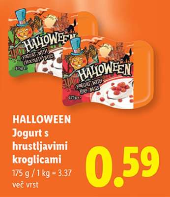 HALLOWEEN Jogurt s hrustljavimi kroglicami
