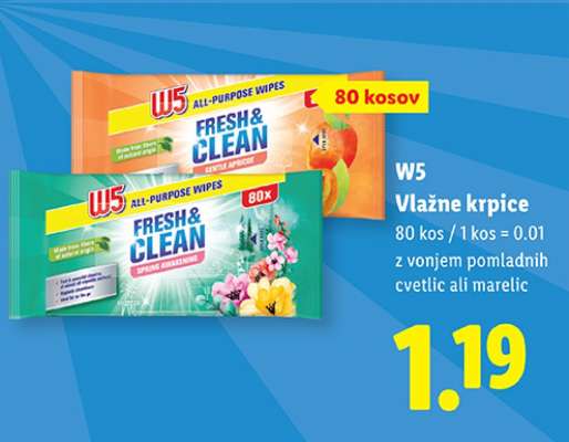W5 Vlažne krpice