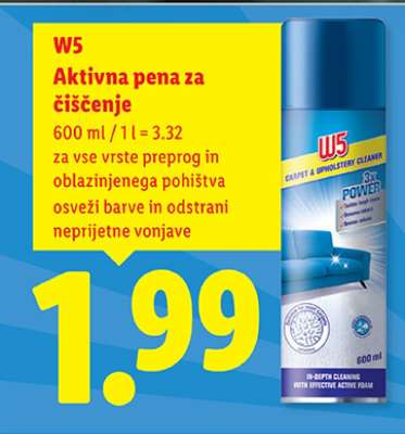 W5 Aktivna pena za čiščenje