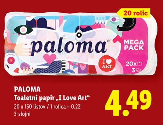 PALOMA Toaletni papir „I Love Art“