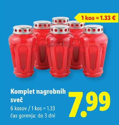 Komplet nagrobnih sveč