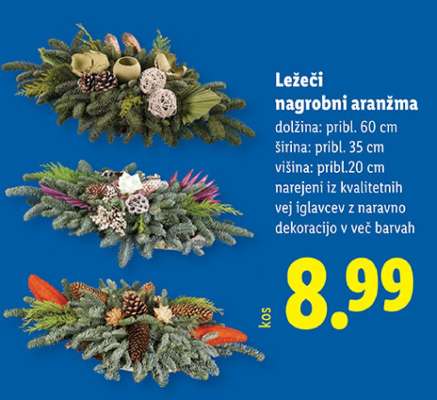 Ležeči nagrobni aranžma