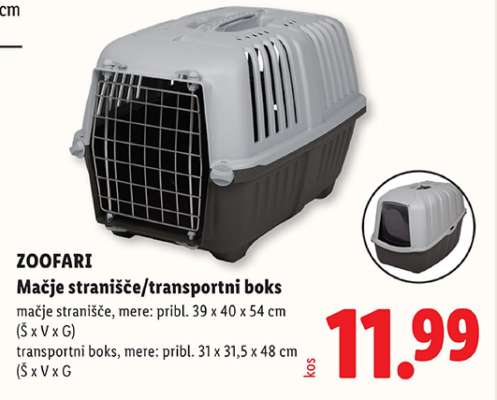 zoofari Mačje stranišče/transportni boks