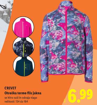 CRIVIT Otroška termo flis jakna
