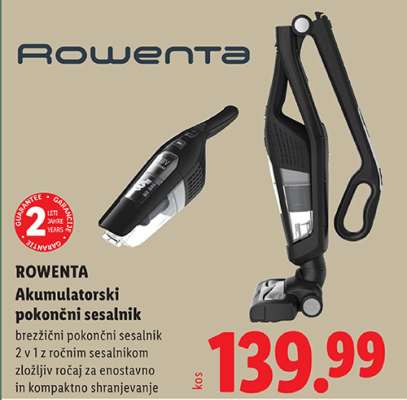 ROWENTA Akumulatorski pokončni sesalnik