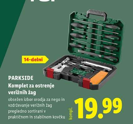 PARKSIDE Komplet za ostrenje verižnih žag