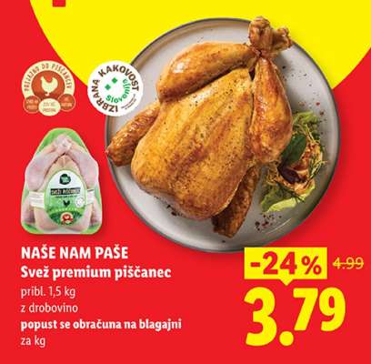 Naše nam paše Svež premium piščanec