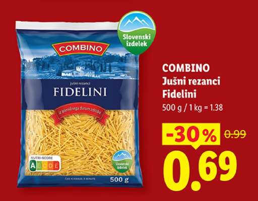 COMBINO Jušni rezanci fidelini