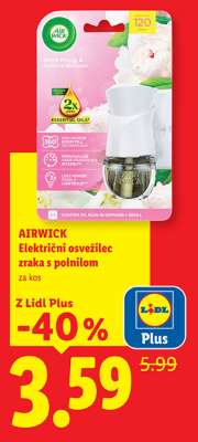 AIRWICK Električni osvežilec zraka s polnilom