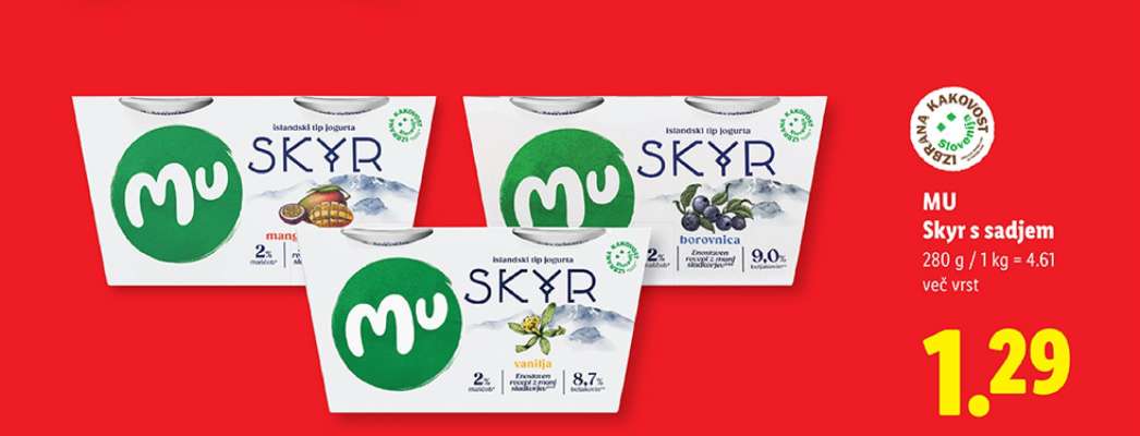 MU Skyr s sadjem