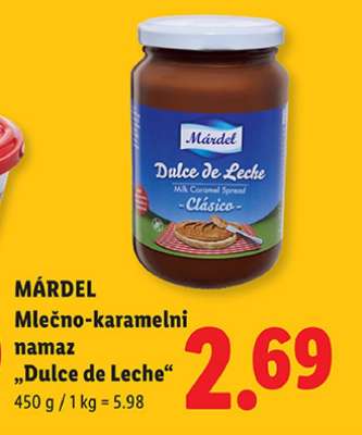 MÁRDEL Mlečno-karamelni namaz „Dulce de Leche“