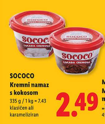 SOCOCO Kremni namaz s kokosom