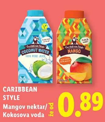 CARIBBEAN STYLE Mangov nektar/Kokosova voda