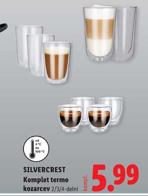 SILVERCREST Komplet termo kozarcev