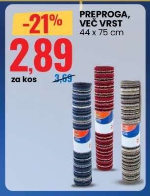 Preproga, več vrst