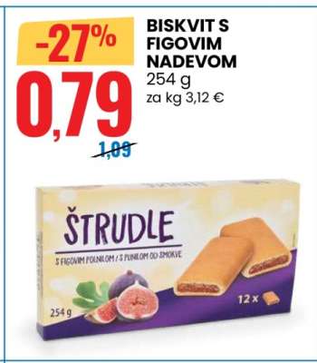 Biskvit s figovim nadevom