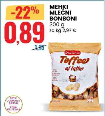 Mehki mlečni bonboni