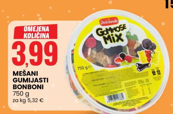 Mešani gumijasti bonboni