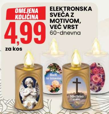 Elektronska sveča z motivom