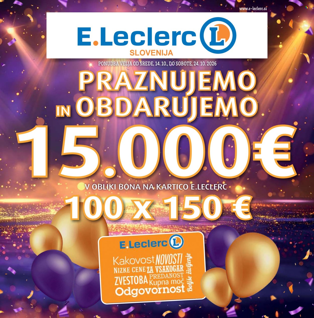 E.Leclerc katalog - 14.10.2026 - 24.10.2026. Stran 1