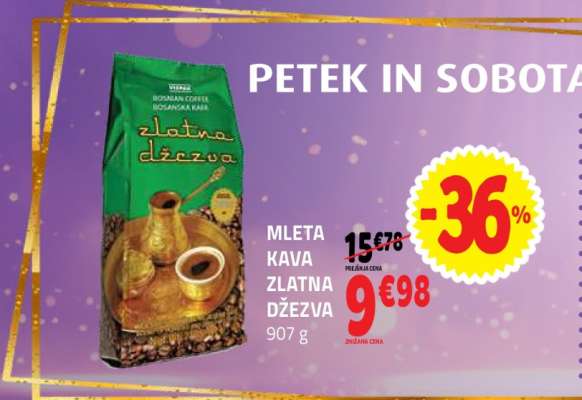MLETA KAVA ZLATNA DŽEZVA