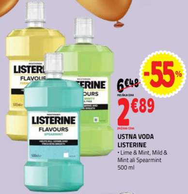USTNA VODA LISTERINE