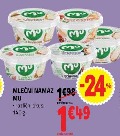 Mlečni namaz MU