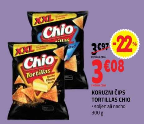 KORUZNI ČIPS TORTILLAS CHIO