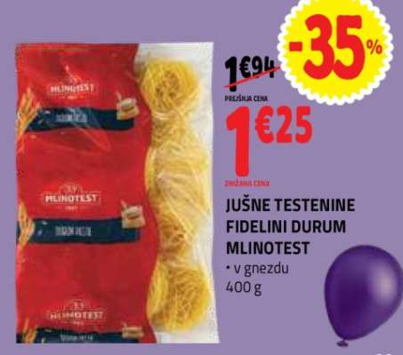 JUŠNE TESTENINE FIDELINI DURUM MLINOTEST