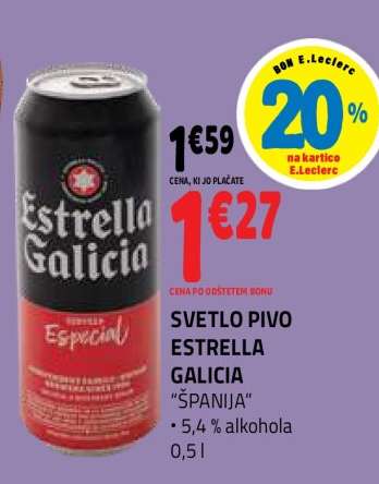 Svetlo pivo Estrella Galicia