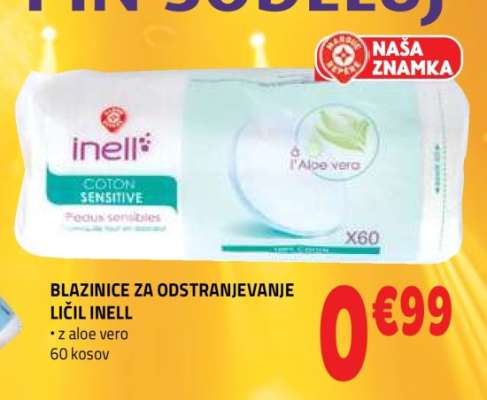 BLAZINICE ZA ODSTRANJEVANJE LIČIL INELL