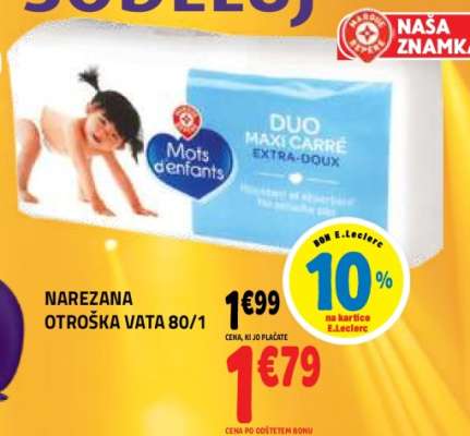 NAREZANA OTROŠKA VATA 80/1
