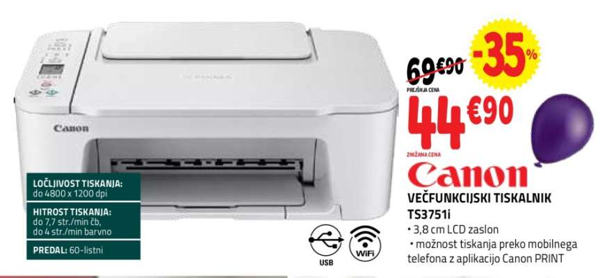 Canon VEČFUNKCIJSKI TISKALNIK TS3751i