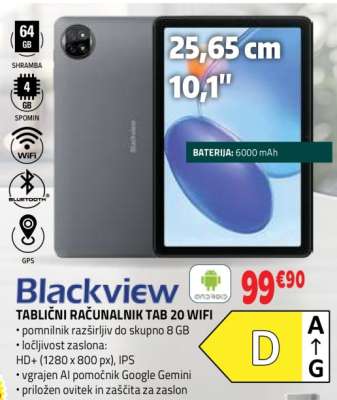 Blackview TABLIČNI RAČUNALNIK TAB 20 WIFI