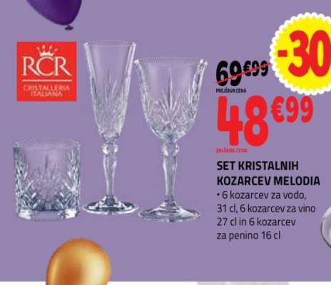 SET KRISTALNIH KOZARCEV MELODIA