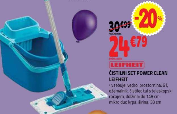 ČISTILNI SET POWER CLEAN LEIFHEIT