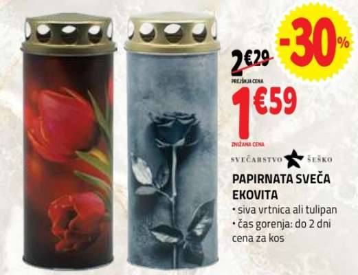 PAPIRNATA SVEČA EKOVITA