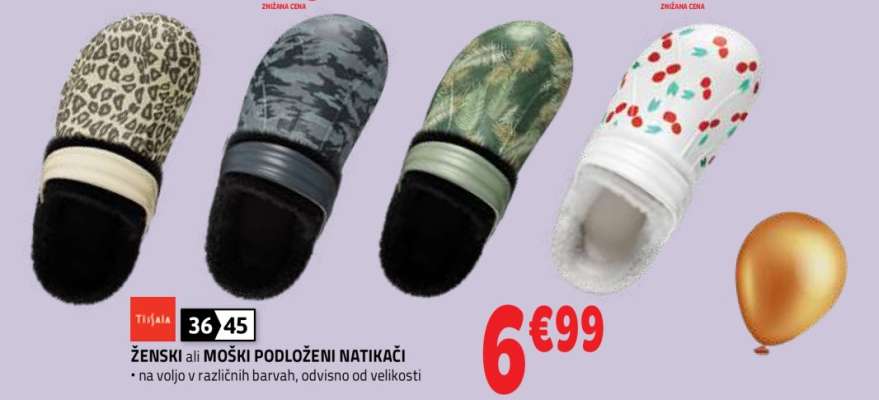 Ženski ali moški podloženi natikači