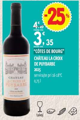 "CÔTES DE BOURG" CHÂTEAU LA CROIX DE PUYBARBE